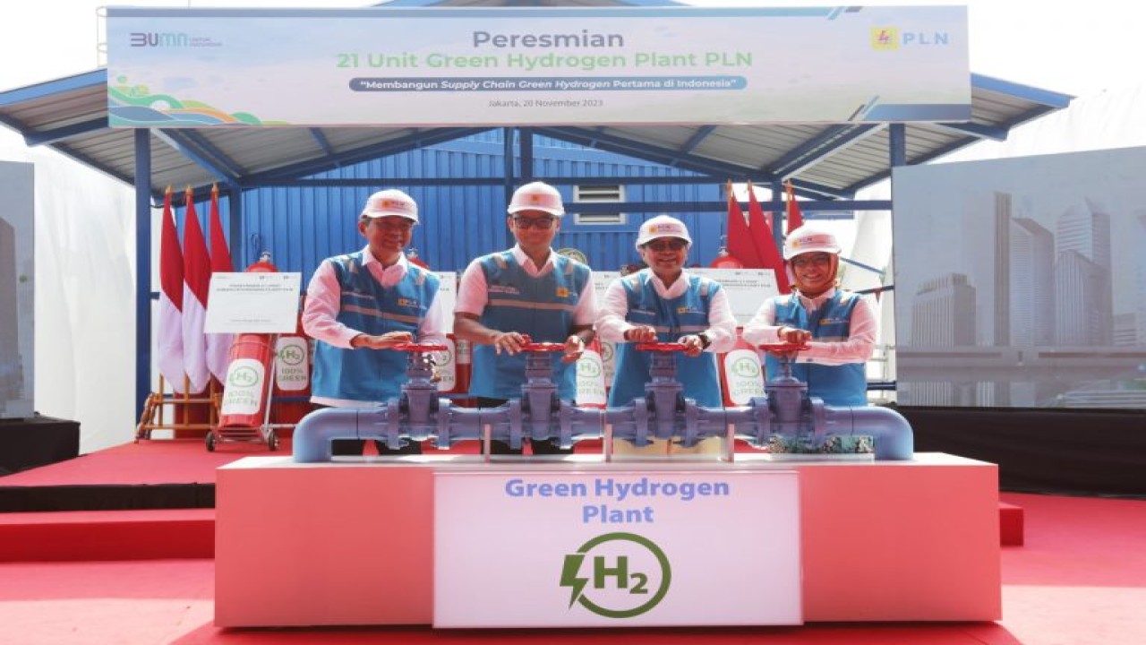 PLN meresmikan unit Green Hydrogen Plant (GHP) tersebar di seluruh Indonesia. Foto (Istimewa)