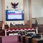 Suasana sidang paripurna di kantor DPRD Lombok Tengah, Provinsi Nusa Tenggara Barat, Senin (13/11/2023) (ANTARA/Akhyar Rosidi)-1699876078