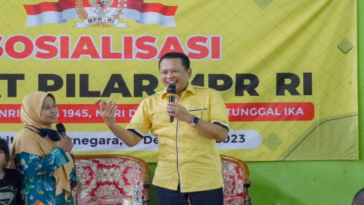 Bamsoet dalam Sosialisasi Empat Pilar MPR RI di lima kecamatan di Kabupaten Banjarnegara, Kamis (14/12/23).