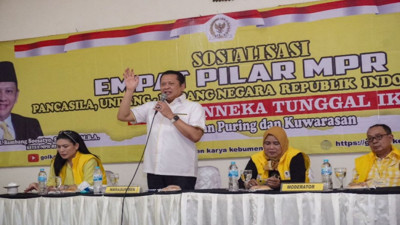 Bamsoet dalam Sosialisasi Empat Pilar MPR RI di empat kecamatan di Kabupaten Kebumen, Jumat (15/12/23).