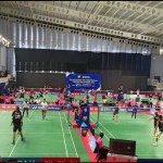 Suasana BNI Kejurnas PBSI 2023 hari pertama di GOR Universitas Negeri Jakarta (UNJ), Senin (18/12/2023). ANTARA/Suci Nurhaliza-1702880644