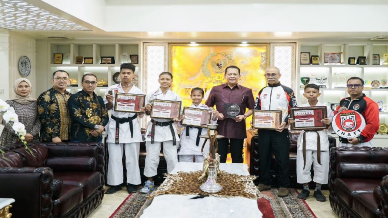 Bamsoet usai menerima Pengurus Besar Indonesia Fudokan Federasi di Jakarta, Kamis (11/1/24).