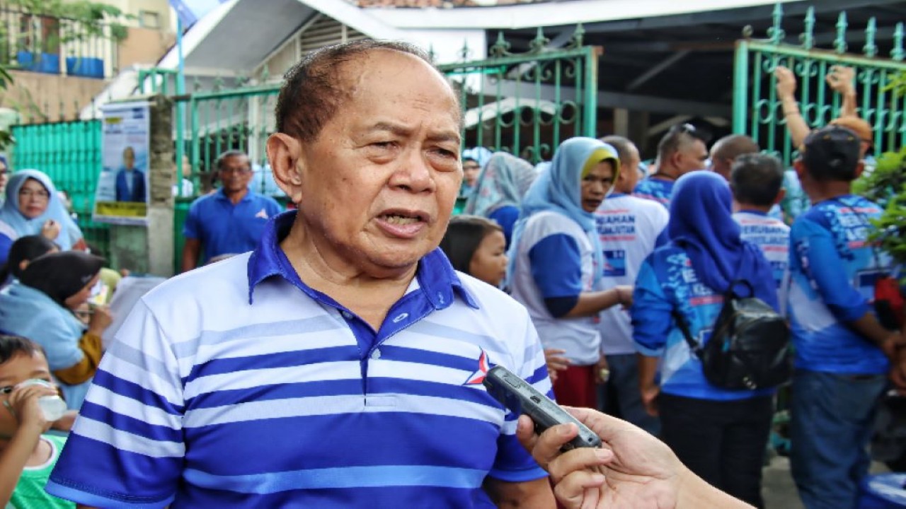 Sjarifuddin Hasan usai bersilaturahmi dengan warga RW 07 Kelurahan Baranangsiang, Kota Bogor, Sabtu (13/1/2024).