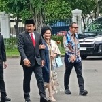 Menteri ATR/Kepala BPN Hadi Tjahjanto tiba di Istana Kepresidenan Jakarta, Rabu (21/2/2024).-1708490524
