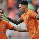 Selebrasi skuad Borneo FC di laga kontra Bhayangkara Presisi-1708974801