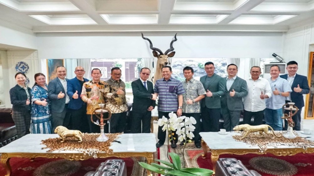 Bamsoet usai menerima para investor dari China, Singapura, Malaysia, dan Amerika, di Jakarta, Sabtu (2/3/24).