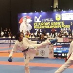 Pertandingan partai final kejurnas Karate Piala Ketua Umum PB Forki 2024  antara Vita Ellenna melawan Jenny Aulia-1709891514