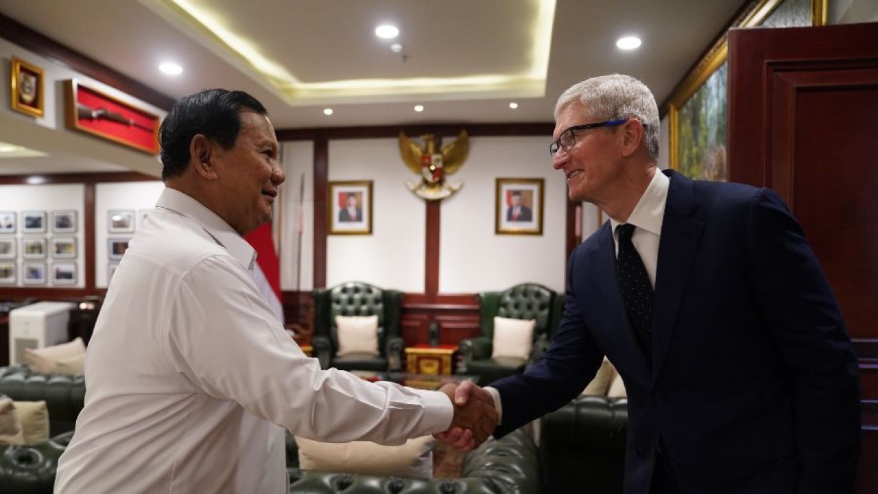 Menhan Prabowo Terima Kunjungan Bos Apple Tim Cook (ist)