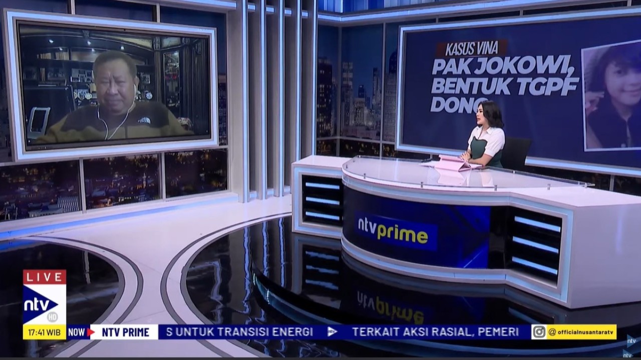 Mantan Kabareskrim Polri Komjen Pol (Purn) Susno Duadji saat menjadi narasumber program dialog NTV Prime di Nusantara TV, Kamis (19/7/2024).