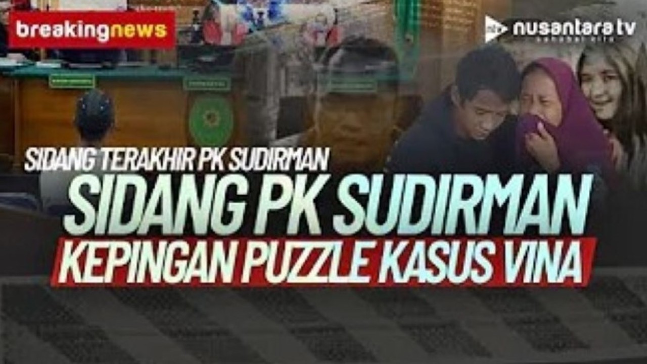 Breaking News sidang PK Sudirman terpidana kasus Vina di Pengadilan Negeri (PN) Cirebon, Jawa Barat. (Foto: Tangkapan layar NTV)