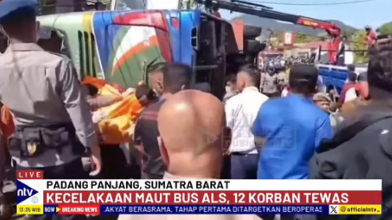Kecalakaan maut bus ALS di Padang mengakibatkan 12 orang tewas/ist