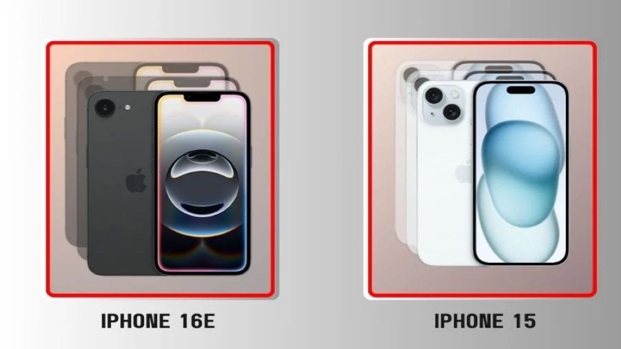 Apple iPhone 16e vs iPhone 15. (Foto: Istimewa via Gizmochina)