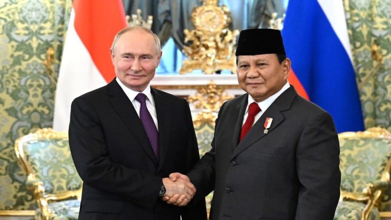 Presiden Prabowo Subianto bersama Presiden Rusia, Vladimir Putin/ist