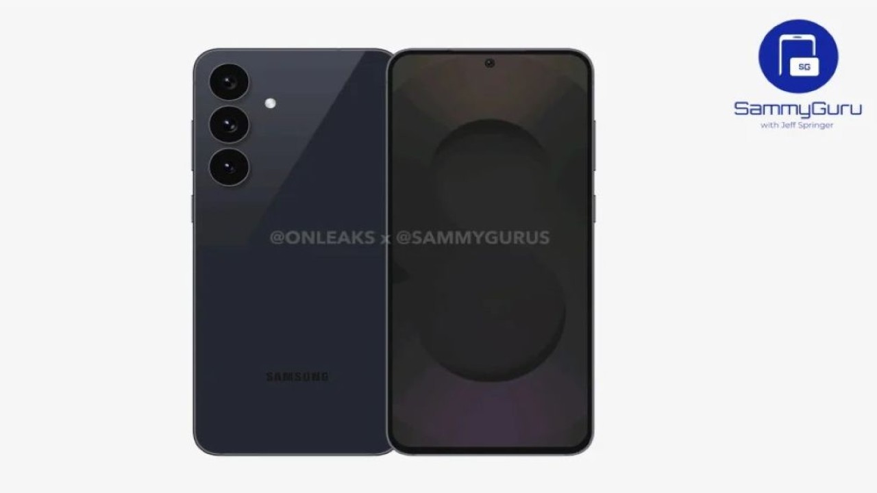 Render Samsung Galaxy S25 FE berbasis CAD beredar di dunia maya. (Foto: Istimewa via Gizmochina)