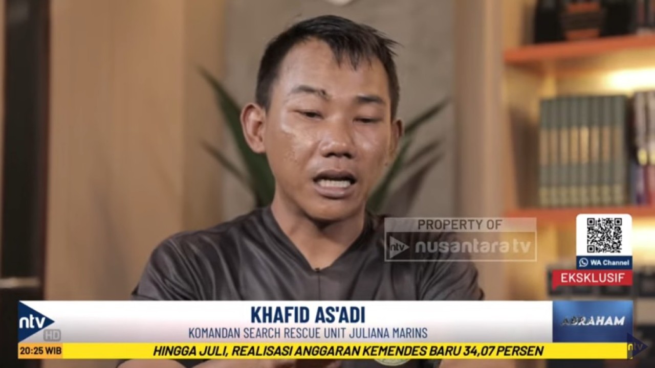 Komandan Search and Rescue Unit, Khafid As'adi dalam program "Abraham" di Nusantara TV.
