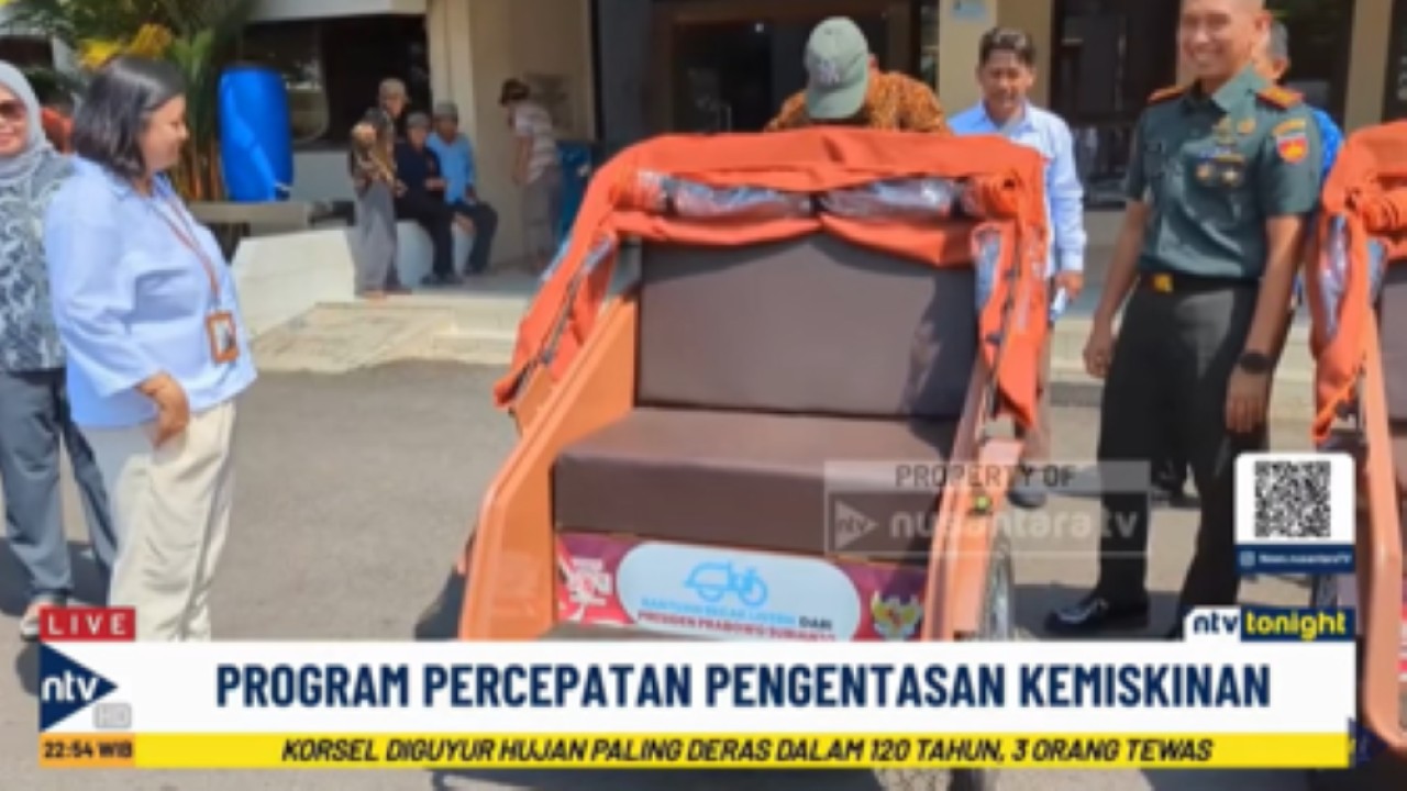 Pemerintah salurkan becak listrik di Pekalongan yang menggunakan anggaran pribadi Presiden Prabowo Subianto