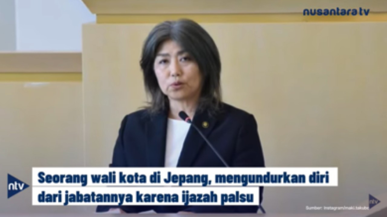 Wali Kota dari Prefektur Shizuoka, Maki Takubo mundur dari jabatannya setelah tersandung dugaan ijazah palsu