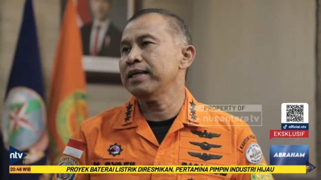 Kepala Basarnas Marsekal Muda (Marsdya) TNI Mohammad Safii dalam program "Abraham" di Nusantara  TV.