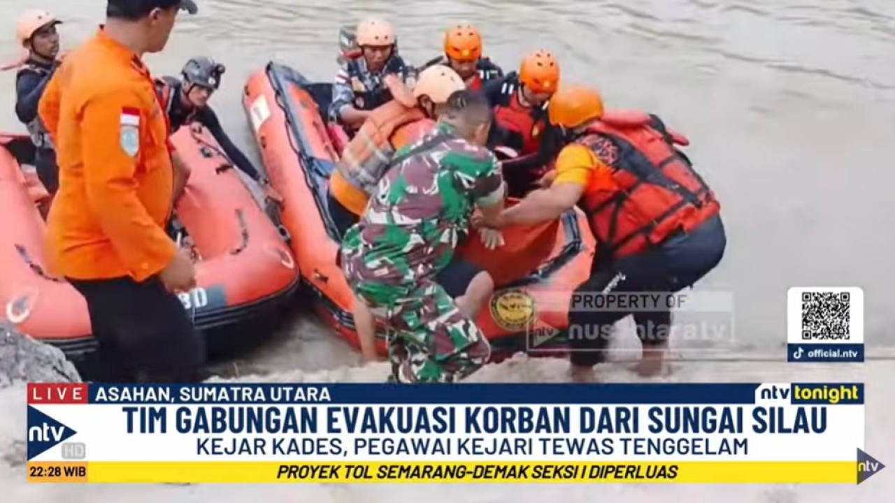 Pegawai Kejari Simalungun Reynanda Primta Ginting tewas tenggelam saat kejar Kepala Desa terduga korupsi.