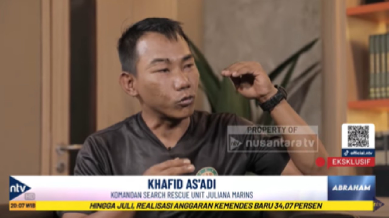 Anggota Basarnas Khafid As'adi dalam program Abraham di Nusantara TV