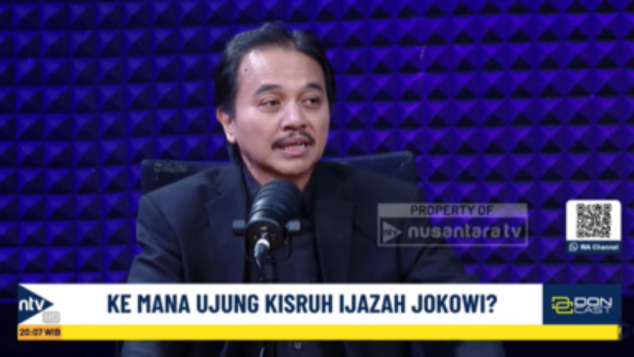 Pakar telematika Roy Suryo di acara DonCast Nusantara TV