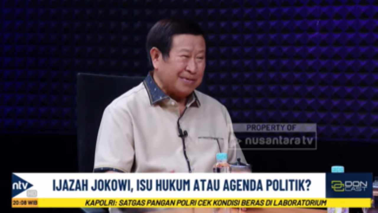 Eks Kabareskrim Komjen Pol Susno Duadji dalam program DonCast di Nusantara TV