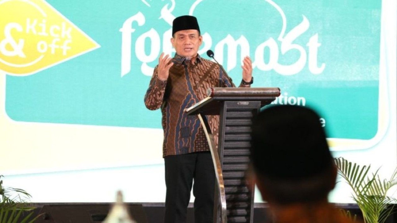 Wamenag Romo Muhammad Syafi'i membuka Saraloka Nasional Kemasjidan dan BKM 2025 di Jakarta, Senin (7/7/2025). (Foto: Dok Bimas Islam)