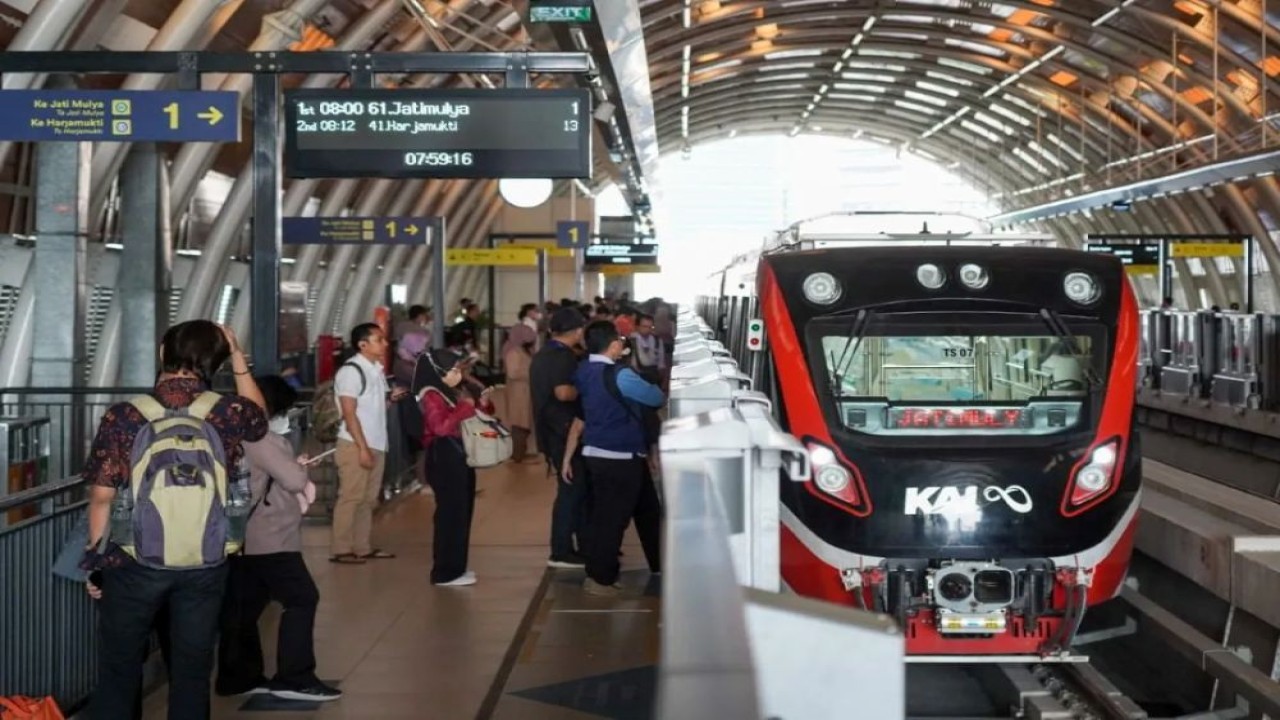 Ilustrasi - LRT Jabodebek. (Foto: Antara)