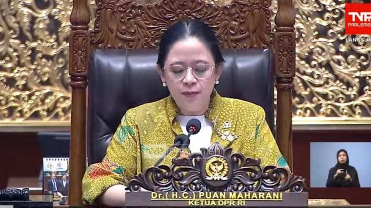 Ketua DPR RI Puan Maharani. (YouTube TVR Parlemen)