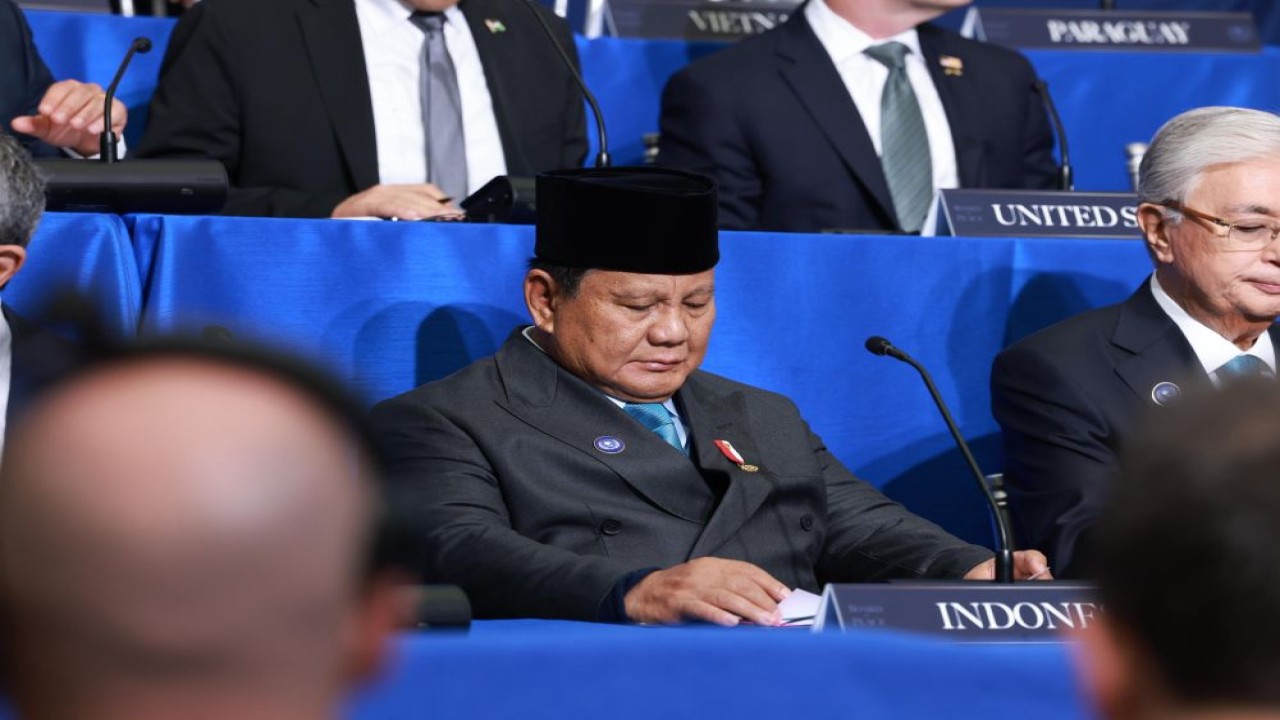 Presiden Prabowo Subianto dalam pertemuan Board of Peace di Washington DC, Amerika Serikat, Kamis (19/2/2026) waktu setempat. (Foto: Dok/Istimewa)