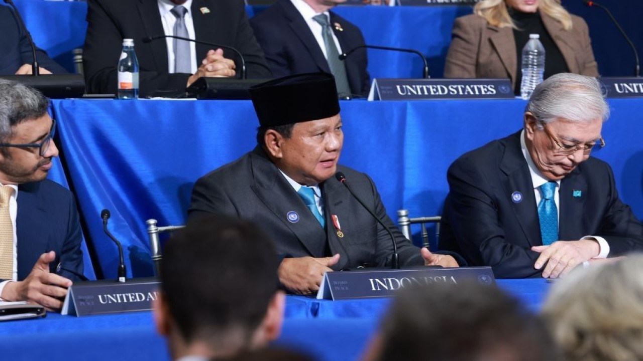 Presiden Prabowo Subianto dalam pertemuan Board of Peace di Washington DC, Amerika Serikat, Kamis (19/2/2026) waktu setempat. (Foto: Dok/Istimewa)