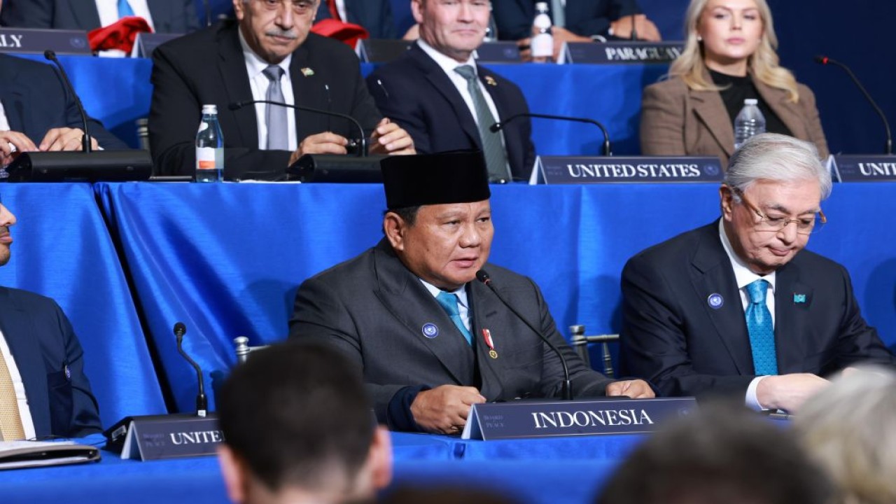 Presiden Prabowo Subianto dalam pertemuan Board of Peace di Washington DC, Amerika Serikat, Kamis (19/2/2026) waktu setempat. (Foto: Dok/Istimewa)