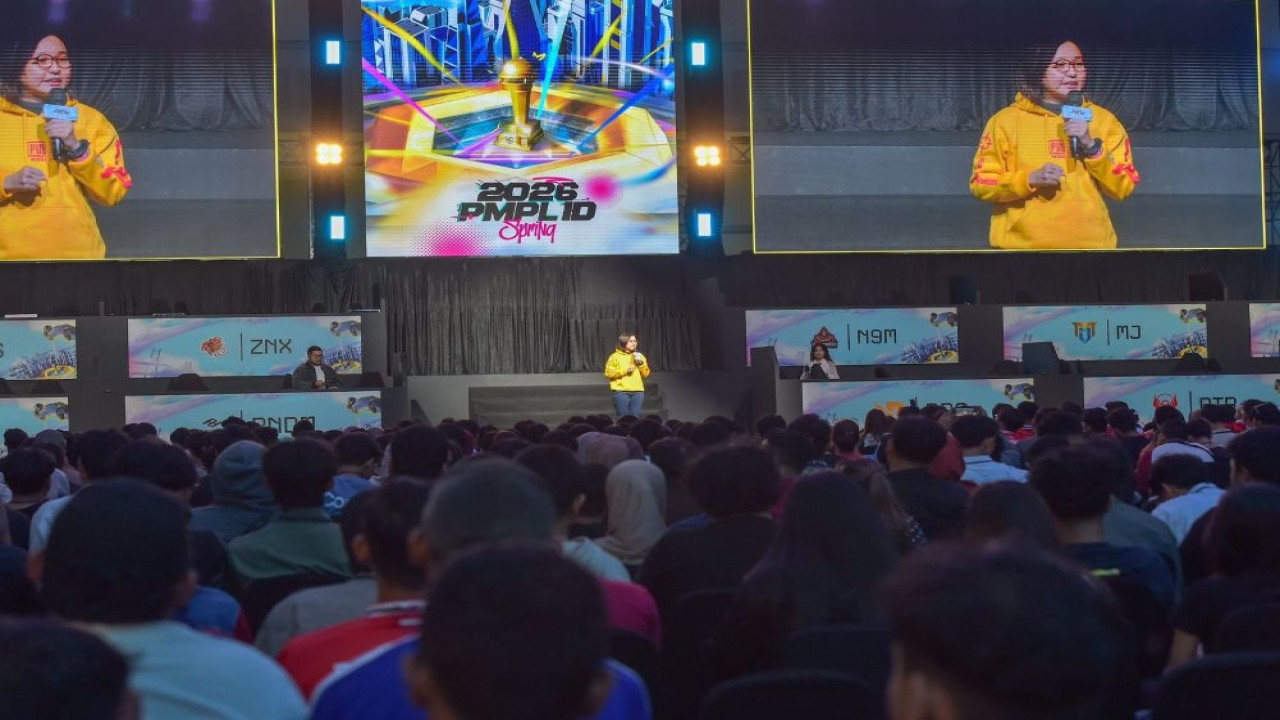 Wakil Menteri Ekonomi Kreatif/Wakil Kepala Badan Ekonomi Kreatif (Ekraf), Irene Umar, menghadiri perayaan ulang tahun ke-8 PUBG MOBILE bertajuk "8EYOND THE CIRCLE" di Grand City, Surabaya, pada 28-29 Maret 2026. (Foto: Dok/Istimewa)