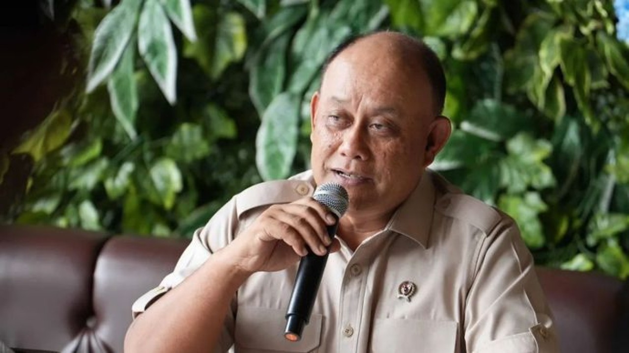 Kepala BGN Dadan Hindayana dalam konferensi pers tentang Program Makan Bergizi Gratis (MBG) di Bogor, Jawa Barat, Sabtu, 28 Februari 2026. ANTARA/HO-BGN. (Antara)