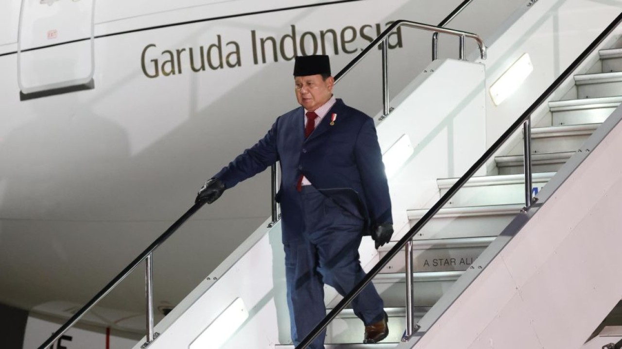 Presiden Prabowo Subianto tiba di Haneda Airport, Tokyo, Jepang, pada Minggu (29/3/2026) pukul 19.15 waktu setempat atau pukul 17.15 WIB. (Foto: Dok/Istimewa/Bakom RI)