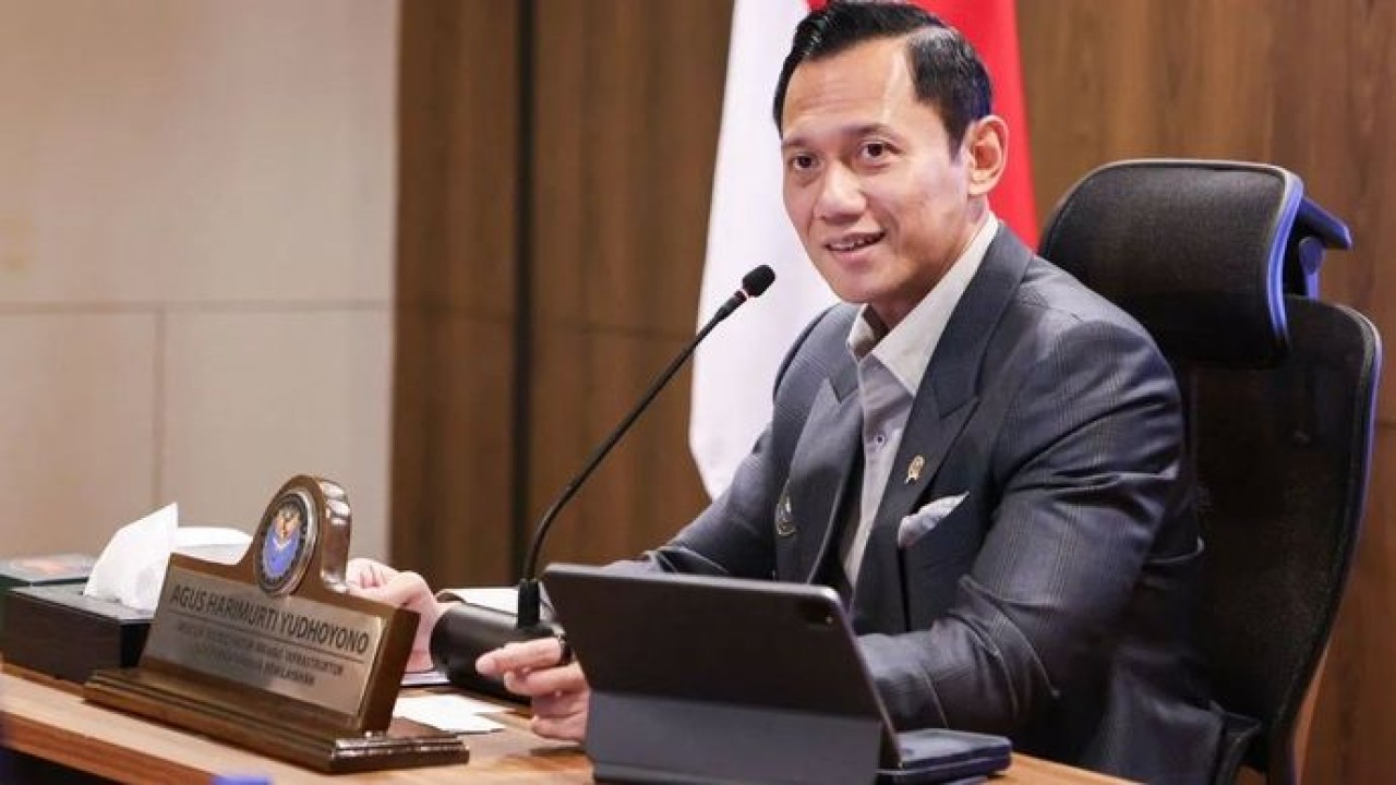 Menteri Koordinator Bidang Infrastruktur dan Pembangunan Kewilayahan (Menko IPK) Agus Harimurti Yudhoyono (AHY). ANTARA/HO-Kementerian Koordinator Bidang Infrastruktur dan Pembangunan Kewilayahan. (Antara)