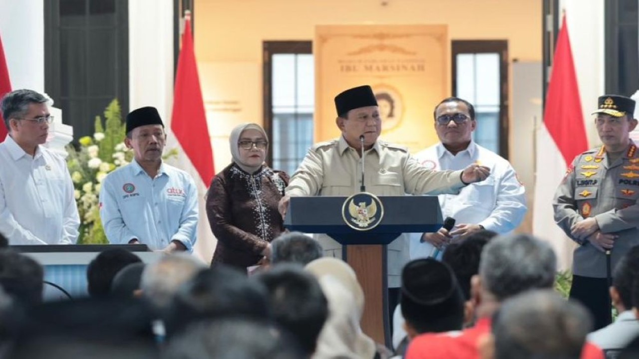 Presiden Prabowo Subianto meresmikan Museum Marsinah dan Rumah Singgah, di Kabupaten Nganjuk, Jawa Timur, Sabtu, 16 Mei 2026. (Foto: Dok/Istimewa/Bakom RI)