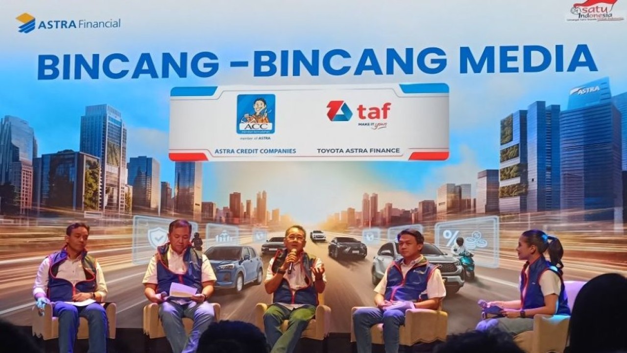 ACC dan TAF bersama lima unit bisnis Astra Financial memperkenalkan berbagai program dan rangkaian aktivitas yang akan meramaikan GIIAS 2026 di Jakarta, Rabu (22/7/2026). (Foto: Adiantoro/NTV)
