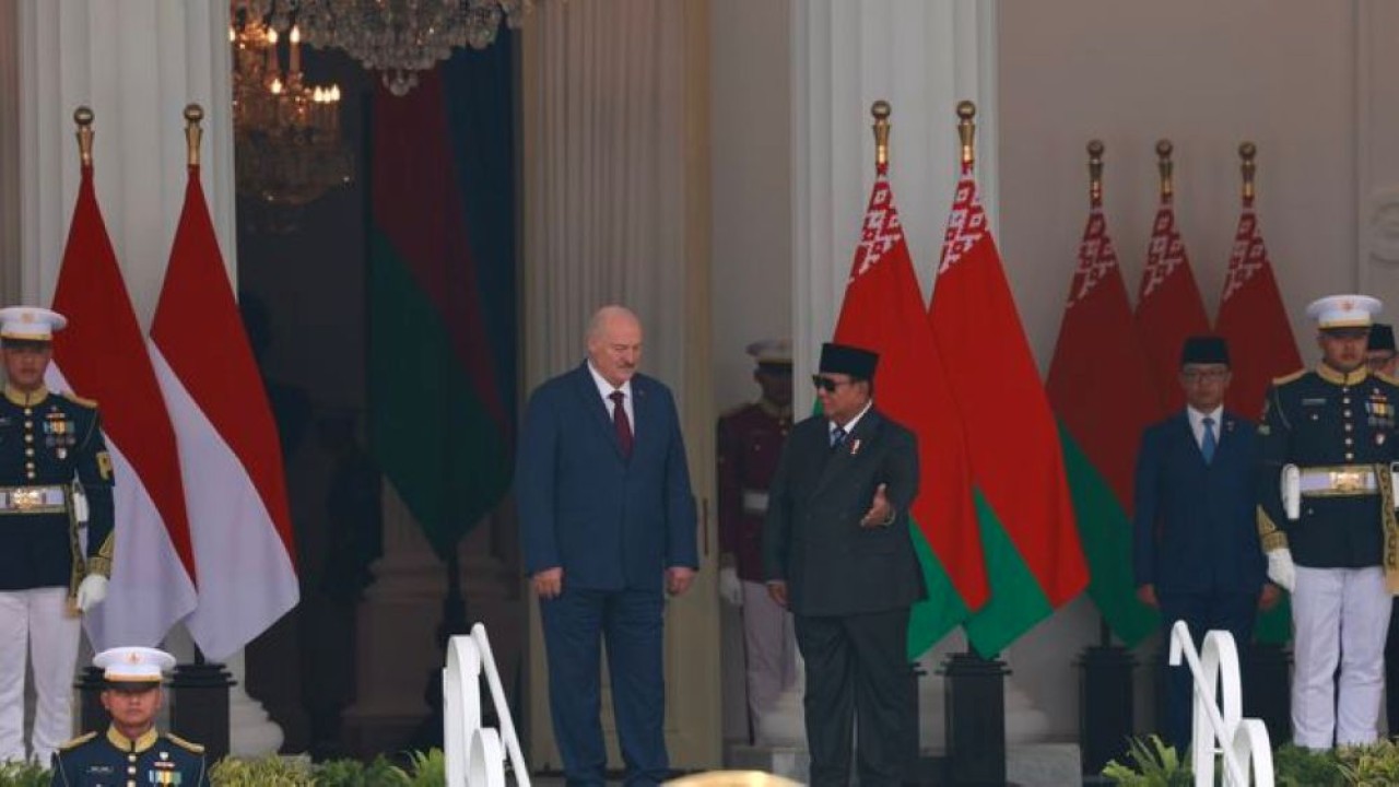 Presiden Prabowo Subianto dan Presiden Belarus Alexander Lukashenko di Istana Merdeka, Jakarta, Kamis, 2 Juli 2026. (Foto: NTVnews)