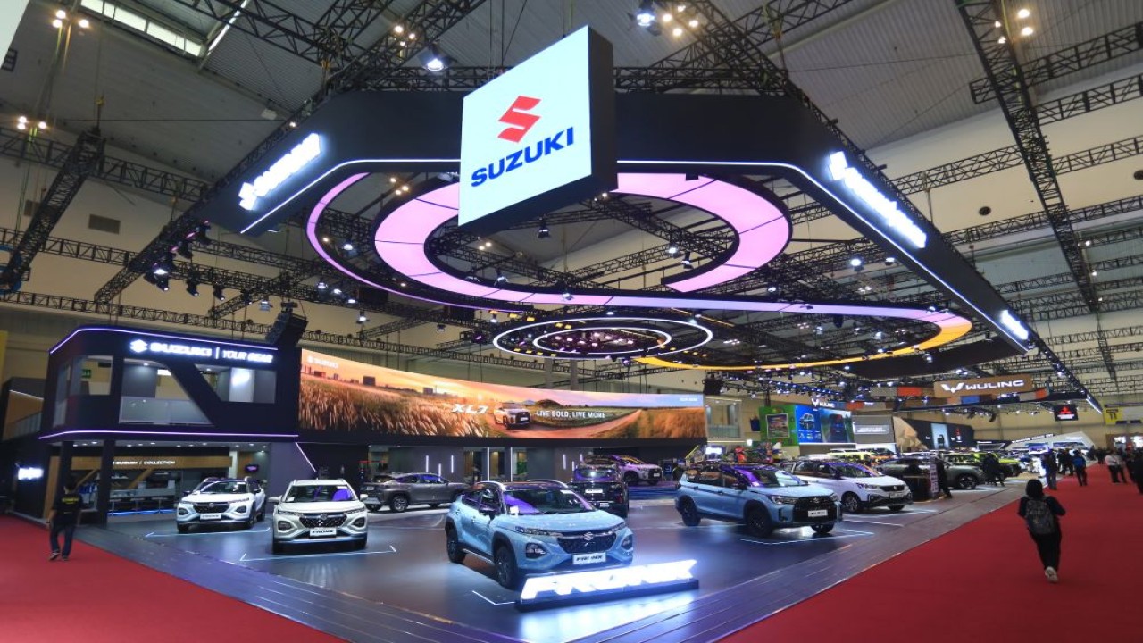Penampilan booth Suzuki di ajang GIIAS 2026. (Foto: Dok/Istimewa/SIS)